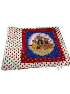 Cranston Print Works VIP Teddy Bear Cut Sew Stuff Craft Pillows Single Panel